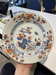 A collection of eleven Chinese Imari-style plates with floral design, 18th C.