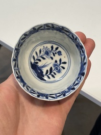 A varied collection of Chinese blue and white, grisaille and famille verte porcelain, Kangxi and later