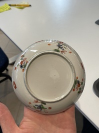 A varied collection of Chinese blue and white, grisaille and famille verte porcelain, Kangxi and later