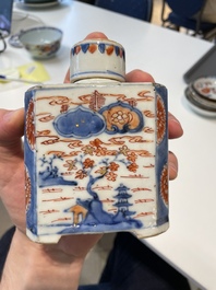 A varied collection of fourteen Chinese Imari-style wares, Kangxi/Qianlong