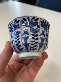A varied collection of Chinese blue and white, grisaille and famille verte porcelain, Kangxi and later