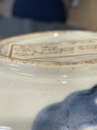 A varied collection of Chinese blue and white, grisaille and famille verte porcelain, Kangxi and later
