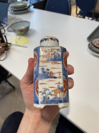 A varied collection of fourteen Chinese Imari-style wares, Kangxi/Qianlong