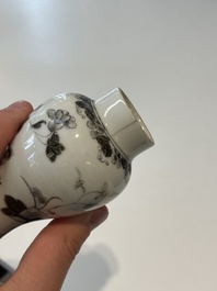 A varied collection of Chinese blue and white, grisaille and famille verte porcelain, Kangxi and later
