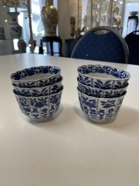 A varied collection of Chinese blue and white, grisaille and famille verte porcelain, Kangxi and later