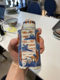A varied collection of fourteen Chinese Imari-style wares, Kangxi/Qianlong