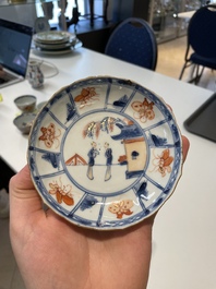 A varied collection of fourteen Chinese Imari-style wares, Kangxi/Qianlong
