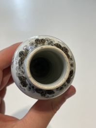 A varied collection of Chinese blue and white, grisaille and famille verte porcelain, Kangxi and later