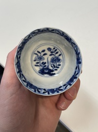 A varied collection of Chinese blue and white, grisaille and famille verte porcelain, Kangxi and later
