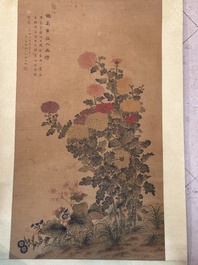 Li Huixian 李蕙仙 (1869-1924): 'Flower', ink and colour on silk