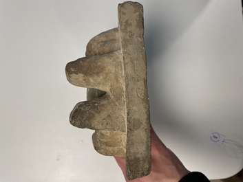 A Chinese architectural pottery tile of a 'non-Han' figure, Song/Jin