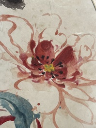 Zhang Daqian 張大千 (1898-1983): 'Peonies and butterfly', ink and colour on paper