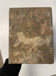 A Chinese architectural pottery tile of a 'non-Han' figure, Song/Jin