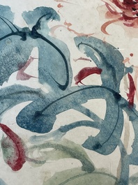 Zhang Daqian 張大千 (1898-1983): 'Peonies and butterfly', ink and colour on paper