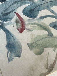 Zhang Daqian 張大千 (1898-1983): 'Peonies and butterfly', ink and colour on paper