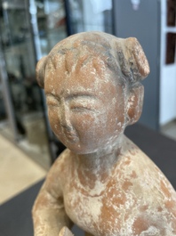 Five various Chinese terracotta figures, Northern Wei/Sui/Ming
