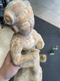 Five various Chinese terracotta figures, Northern Wei/Sui/Ming