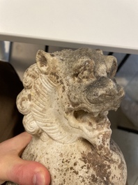 A Chinese architectural pottery tile of a 'non-Han' figure, Song/Jin