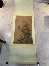 Li Huixian 李蕙仙 (1869-1924): 'Flower', ink and colour on silk