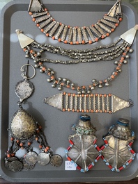 A varied collection of jewellery and accessories, Afghanistan, India, Pakistan, and Yemen, 19th C.