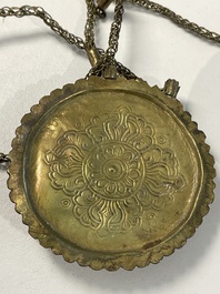 A varied collection of Himalayan accessories with turquoise ornaments, Tibet, 19th C.