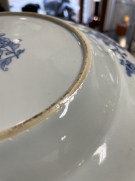 Six Chinese blue and white 'Xi Xiang Ji' plates, Qianlong