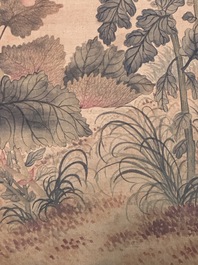 Li Huixian 李蕙仙 (1869-1924): 'Flower', ink and colour on silk