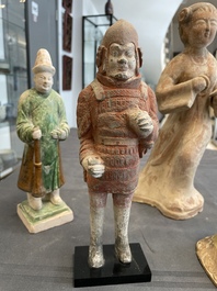 Five various Chinese terracotta figures, Northern Wei/Sui/Ming