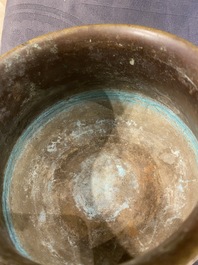 Six various Chinese bronze censers, 19/20th C.