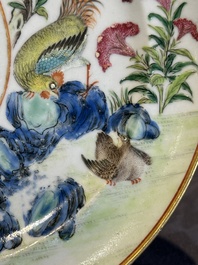 A rare Chinese Canton famille rose armorial plate with the arms of Wight, ca. 1810