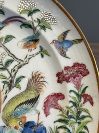 A rare Chinese Canton famille rose armorial plate with the arms of Wight, ca. 1810