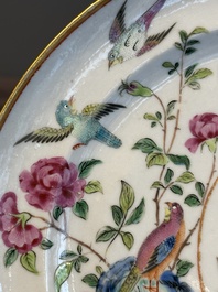 A rare Chinese Canton famille rose armorial plate with the arms of Wight, ca. 1810
