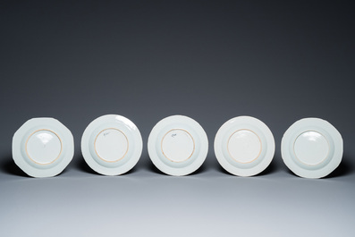 An impressive collection of 25 Chinese blue and white 'landscape' plates, Qianlong