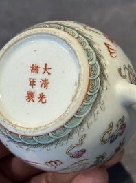 Four Chinese famille rose and verte wares, 19/20th C.