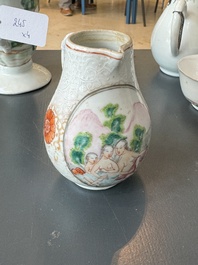 Four Chinese export famille rose 'European subject' wares, Qianlong