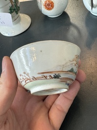 Four Chinese export famille rose 'European subject' wares, Qianlong