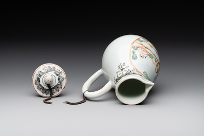 Four Chinese export famille rose 'European subject' wares, Qianlong