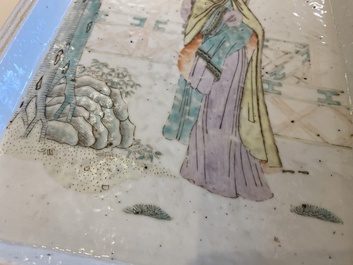 A varied collection of Chinese famille rose and qianjiang cai teawares, 19th/20th C.