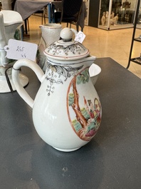 Four Chinese export famille rose 'European subject' wares, Qianlong