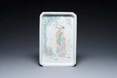 A varied collection of Chinese famille rose and qianjiang cai teawares, 19th/20th C.