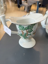 Four Chinese export famille rose 'European subject' wares, Qianlong