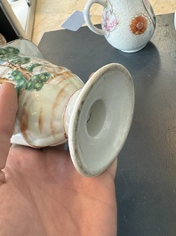 Four Chinese export famille rose 'European subject' wares, Qianlong