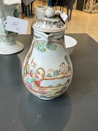 Four Chinese export famille rose 'European subject' wares, Qianlong
