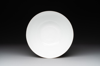 A Chinese famille rose eggshell 'landscape' bowl, signed Zou Guojun 鄒國鈞, Jing De Zhen Zhi 景德鎮制 mark, dated 1959