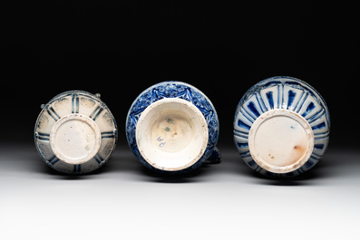 A varied collection of 8 Westerwald stoneware jugs, 19th C.