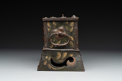 A polychrome wrought-iron casket, South Germany, Nuremberg, 17th C.
