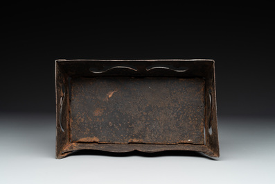 A polychrome wrought-iron casket, South Germany, Nuremberg, 17th C.