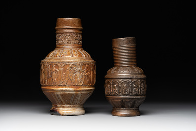 Two Raeren stoneware jugs, late 16th C.