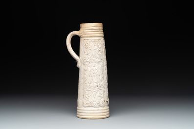 A Siegburg stoneware 'Schnelle' possibly depicting King David, 16th C.