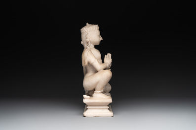 An Indian marble sculpture of Vishnu, 18/19th C.